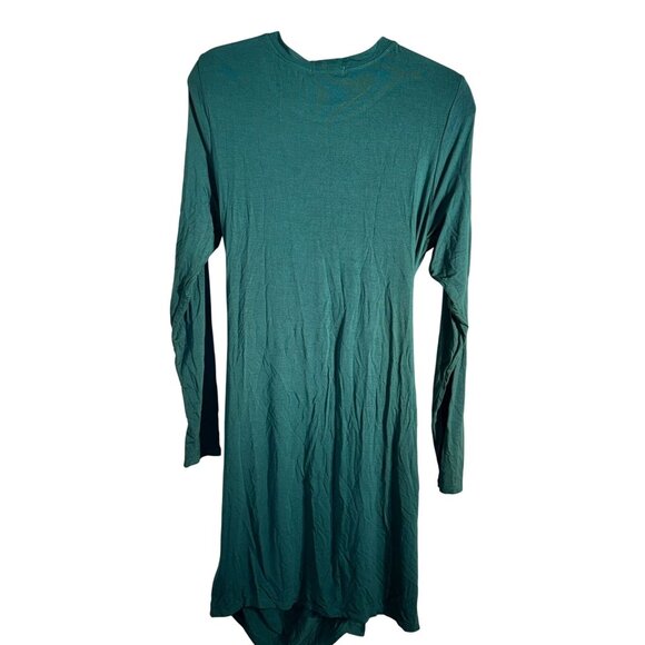 Teal Long Sleeve Dress By Socialite XL With Draped Knot Detail - Picture 6 of 10
